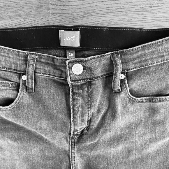 Jag "Eloise" mid rise boot jeans, dark gray, NWT, size 16 - Picture 1 of 4